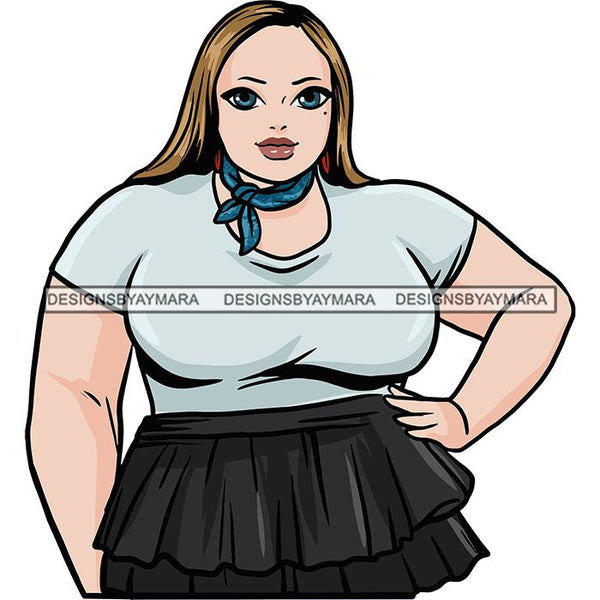 Attractive BBW Nubian Melanin Popping Beautiful African American Big Woman SVG Cutting Files