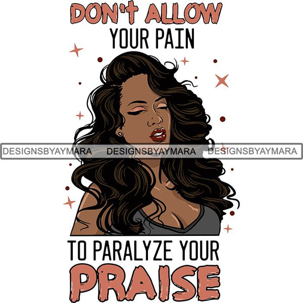 Afro Independent Successful Woman SVG Cutting Files For Silhouette Cricut and More