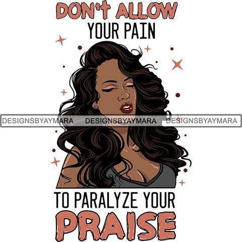 Afro Independent Successful Woman SVG Cutting Files For Silhouette Cricut and More