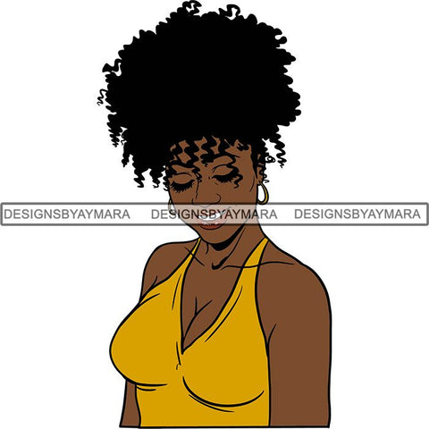 Afro Woman Nubian Melanin Popping Unique Design SVG Cutting Files For Silhouette Cricut and More