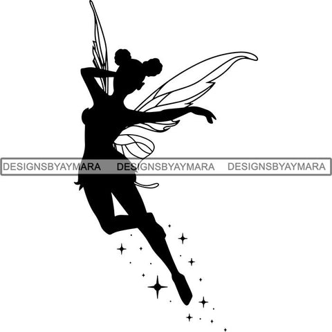 Afro Fairy Fantasy Magic SVG Cut Files For Silhouette and Cricut