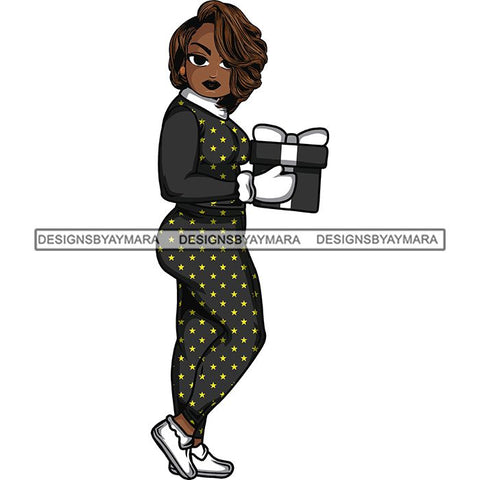 Afro Lola Christmas Winter Pajamas Gift .SVG Cutting Files For Silhouette and Cricut and More!