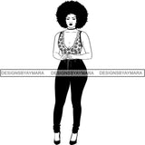 Afro Woman SVG Cut Files For Silhouette and Cricut