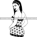 Afro Latina Woman SVG Cutting Files For Silhouette Cricut and More