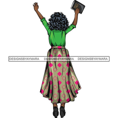 Afro Lola Praying Begging Asking God Lord Faith Strength .SVG Vector Clipart Cutting Files For Silhouette Cricut and More!