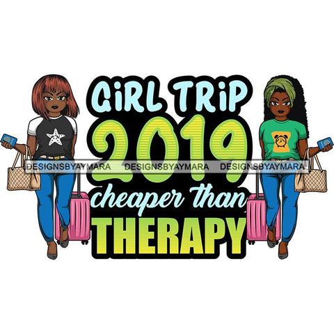 Afro Lola Trip Vacation Mode Friends Getaway .SVG Cutting Files For Silhouette and Cricut and More!