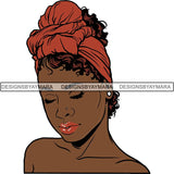 Afro Woman SVG Turban Head Wrap Cutting Files For Silhouette Cricut and More