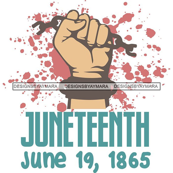 June 19 Juneteenth Emancipation Freedom Holiday African American History  SVG PNG JPG Vector Cutting Files