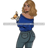 Beautiful Woman Dod Breed Chihuahua Pet Animal Best Friend Mascot Goddess SVG Cutting Files