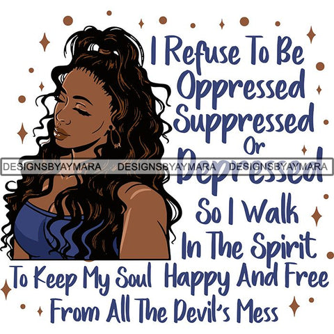 Afro Independent Successful Woman SVG Cutting Files For Silhouette Cricut and More