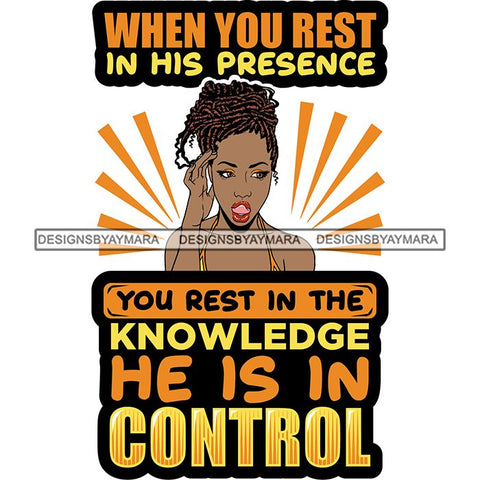 Afro Black Proud Woman Lord God Quotes SVG Cutting Files For Silhouette Cricut and More