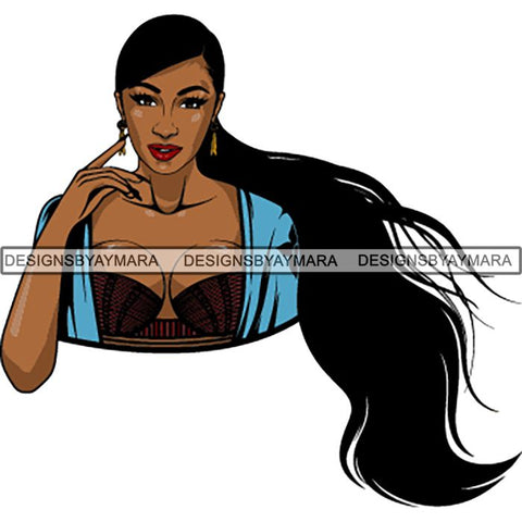 Afro Latin Woman SVG Curly Hairstyle Cutting Files For Silhouette Cricut and More