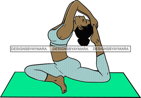 Woman Doing Yoga Meditation Wellness Meditate Relax Inhale Exhale Pose Position .SVG Cutting Files For Silhouette Cricut and More!
