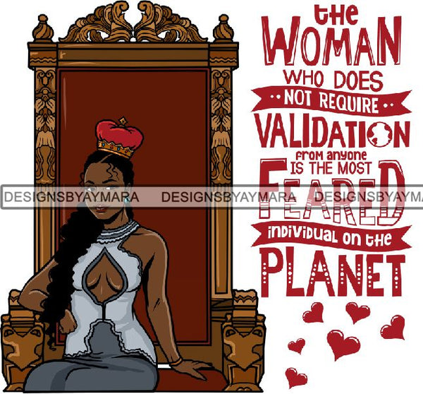 Afro Queen Goddess Melanin Nubian Glamour .PNG Print Files Not For Cutting