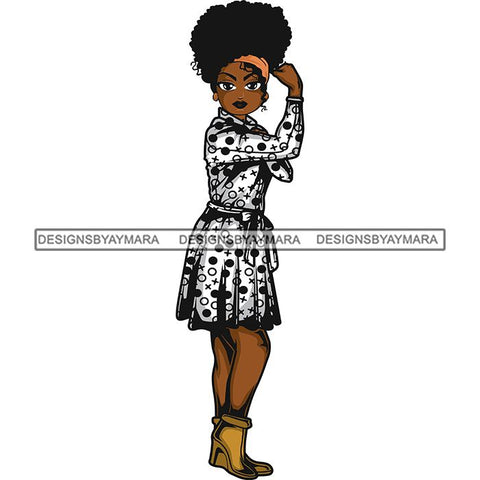 Afro Strong Classy Lola Flexing Believe in Yourself .SVG Cutting Files For Silhouette and Cricut and More!