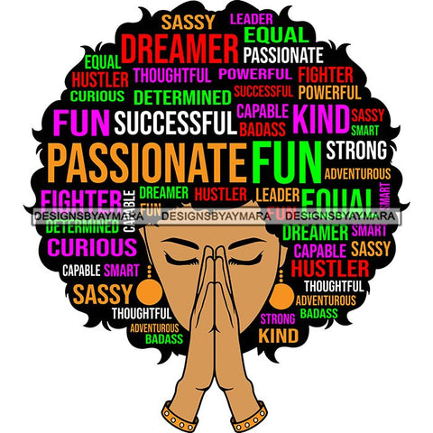 Afro Succesful Woman Hair Quotes Black Lives Matter Proud Roots Nubian Melanin SVG Cut Files