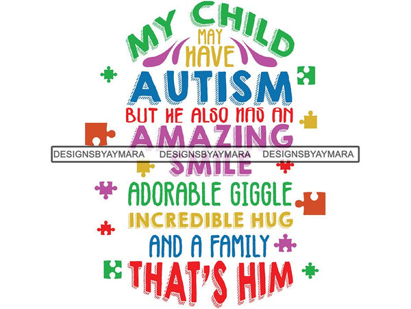 Autism Awareness Quotes PNG File For Print