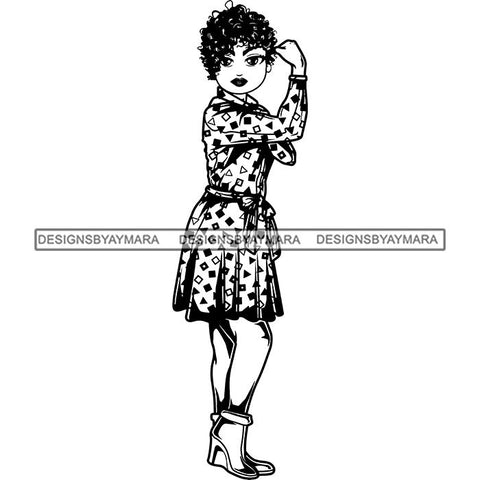 Afro Strong Classy Lola Flexing Believe in Yourself .SVG Cutting Files For Silhouette and Cricut and More!