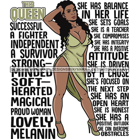 Afro Woman This Queen Quotes SVG Files For Cutting and More!