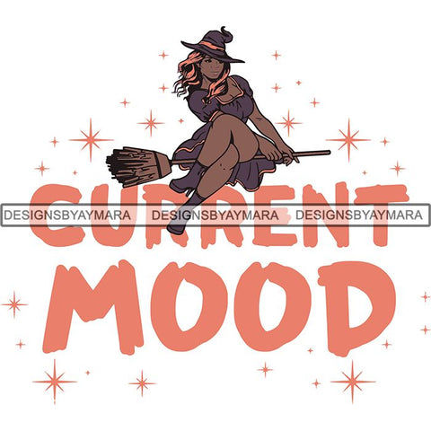 Afro Sexy Witches Halloween SVG Cutting Files For Silhouette Cricut and More