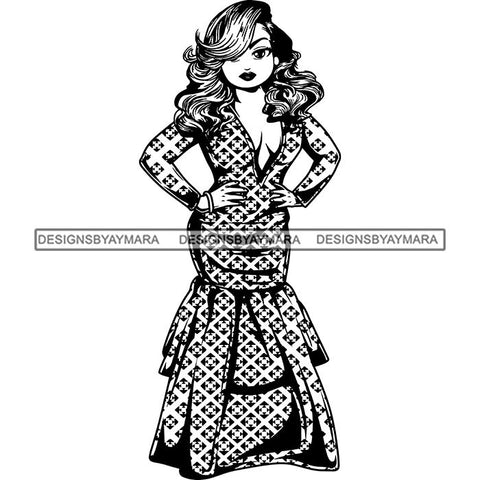 Afro Lola Boss Fashion Diva Glamour .SVG Cutting Files For Silhouette and Cricut and More!