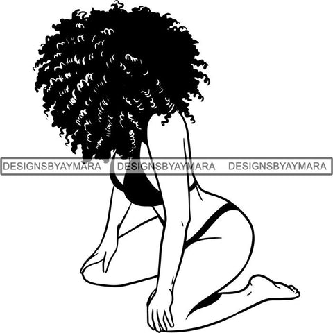 Afro Woman Nubian Melanin Popping Unique Design SVG Cutting Files For Silhouette Cricut and More