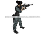 Military Woman USA Proud Melanin PNG Files For Print Not For Cutting