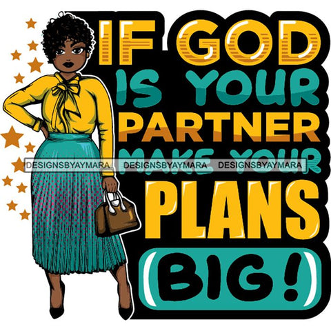 Afro Classy Lola Elegance Glamour Church Lady God Lord Dios Quotes .SVG Clipart Vector Cutting Files For Circuit Silhouette Cricut and More!