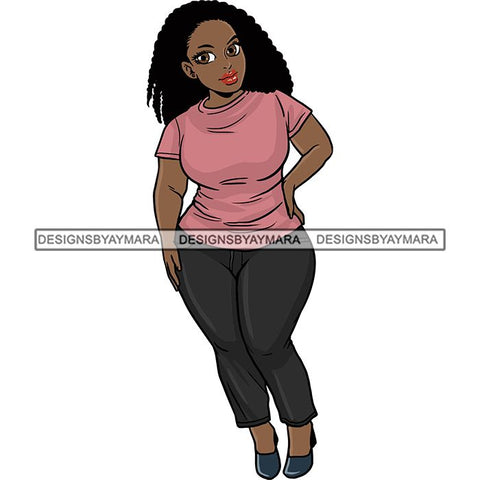 Afro Thick Thigh Big Eyes Woman Sassy Exotic Curvy Goddess .SVG Cutting Files For Silhouette and Cricut and More!