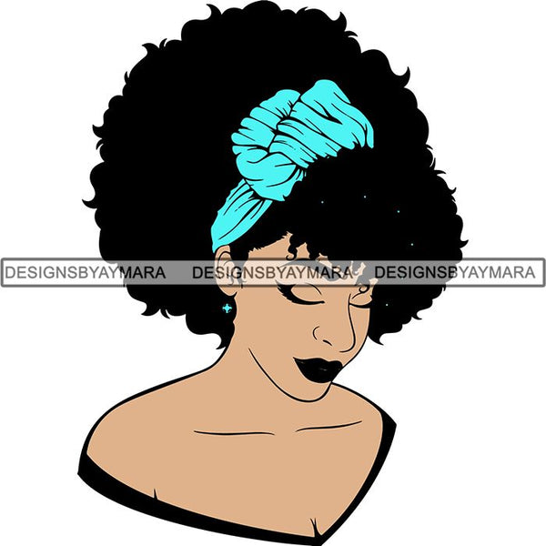 Afro Woman SVG Melanin Nubian Color Cutting Files