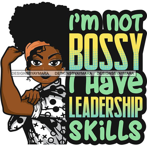 Afro Lola Strong Lady We can Do It Woman Power Flexing Arms Believe in Yourself Quotes .SVG Cutting Files For Silhouette and Cricut and More!