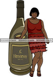 Whiskey Goddess Black Woman Sexy Melanin Nubian Liqueur Beverage Alcohol PNG File For Print Not For Cutting Cut Files For Silhouette and Cricut