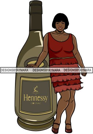 Whiskey Goddess Black Woman Sexy Melanin Nubian Liqueur Beverage Alcohol PNG File For Print Not For Cutting Cut Files For Silhouette and Cricut
