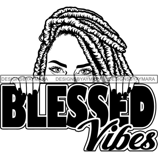 Afro Woman Peeking Peek-a-Boo I see You Melanin Pretty Half Face PNG File For Print Not For Cutting