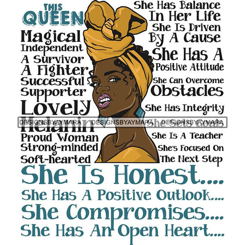 Afro Woman This Queen Quotes SVG Files For Cutting and More!