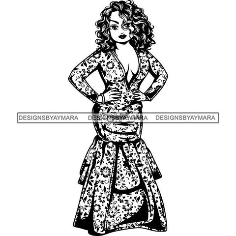 Afro Lola Boss Fashion Diva Glamour .SVG Cutting Files For Silhouette and Cricut and More!