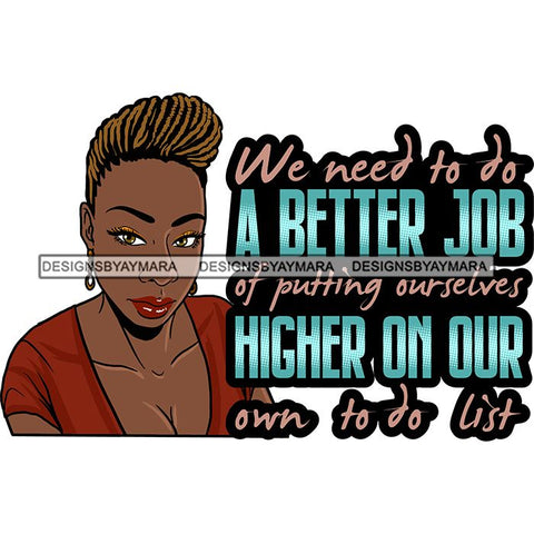 Afro Beautiful Classy Lady Educated Successful Woman Life Quotes SVG Files For Cutting and More!