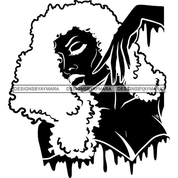 Sensual African Silhouette Goddess Safari Africa Nature Exotic Culture SVG Cutting Files.