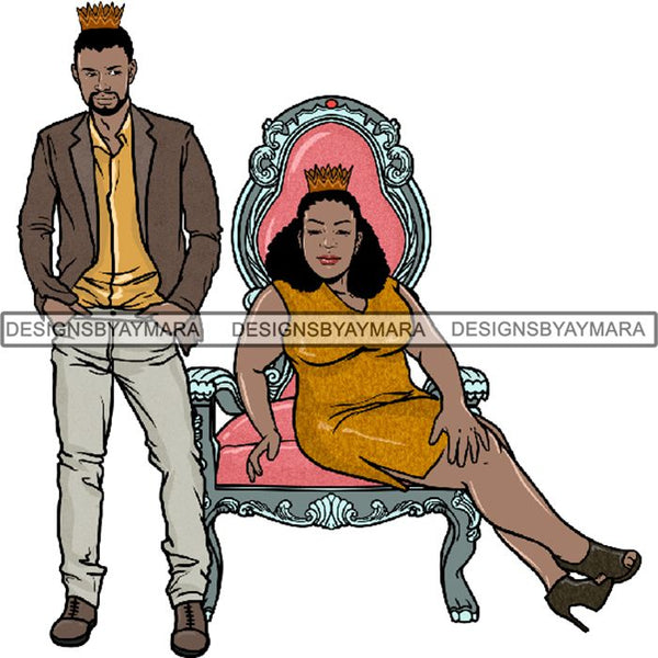 King and Queen Rey Reina Couple Life Goals PNG Print Files Not For Cutting