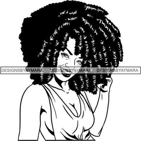 Afro Woman Nubian Melanin Popping Unique Design SVG Cutting Files For Silhouette Cricut and More