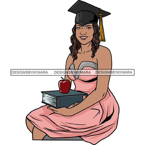 Graduation Achievement Hard Work Diploma Success Robe Cap Certificate College SVG Cutting Files