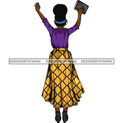 Afro Lola Praying Begging Asking God Lord Faith Strength .SVG Vector Clipart Cutting Files For Silhouette Cricut and More!