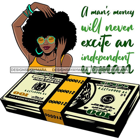Afro Badass Goddess Hustle Woman Money Maker .SVG Cutting Files For Silhouette and Cricut and More!