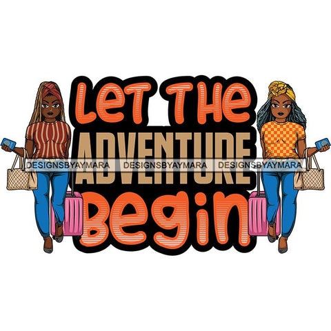 Afro Lola Trip Vacation Mode Friends Getaway .SVG Cutting Files For Silhouette and Cricut and More!