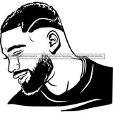 Attractive Man Bearded Hipster Model Fashion Male Guy Stylish Mustache Close-up Sexy Macho Manly SVG Files For Cutting