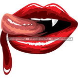 Sensual Glossy Lips SVG Cutting Files