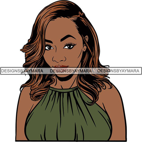 Afro Woman Nubian Melanin Popping Unique Design SVG Cutting Files For Silhouette Cricut and More