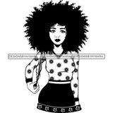 Afro Nubian Melanin Popping Kinky Hair Beautiful African American Woman SVG Cutting Files