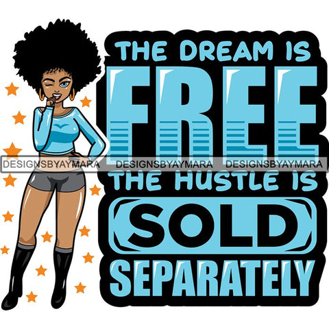 Afro Lola Boss Lady Quotes SVG Cutting Files For Silhouette Cricut and More