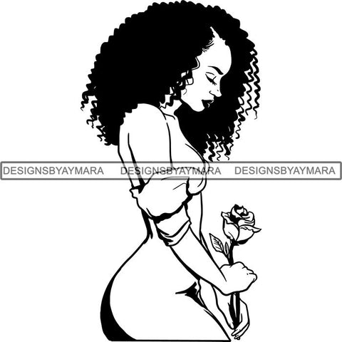 Afro Latina Woman SVG Cutting Files For Silhouette Cricut and More